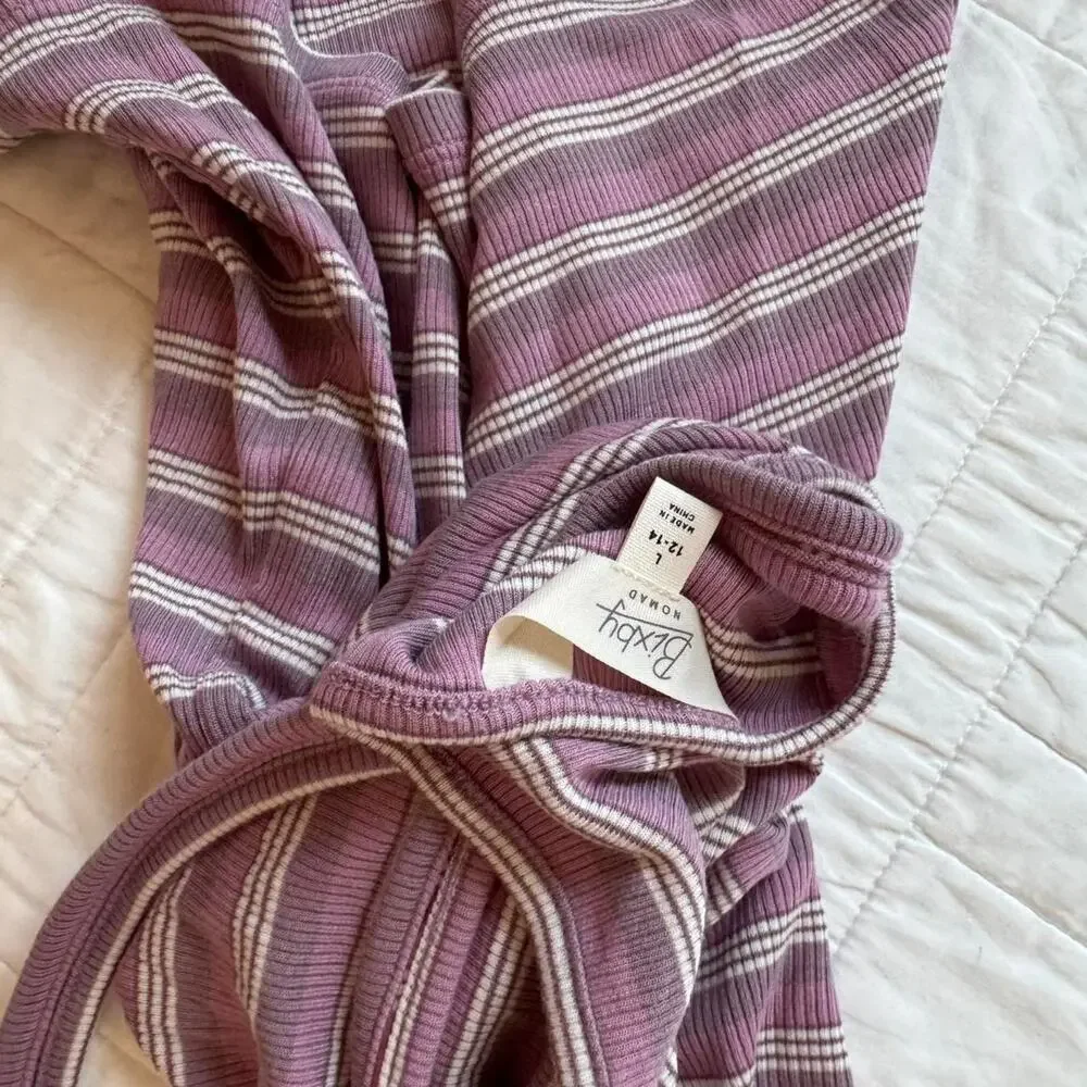 Striped racer back tank top bixby nomad girls large 12 14 boho‎ Summer rayon
